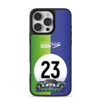 Porsche 917 23 green blue race car iPhone 16 Pro Max Black Case