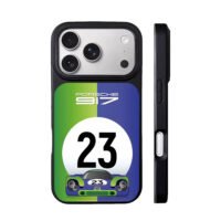 Porsche 917 23 green blue race car iPhone 17 Pro Max Black Case