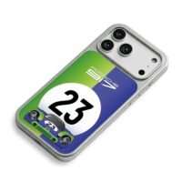 Porsche 917 23 green blue race car iPhone 17 Pro Max Electroplated Silver Case2