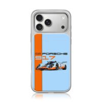 Porsche 917 Gulf livery racing car iPhone 17 Pro Max Electroplated Silver Case1