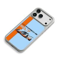 Porsche 917 Gulf livery racing car iPhone 17 Pro Max Electroplated Silver Case2
