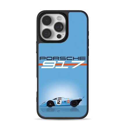 Porsche 917 Gulf vintage race car iPhone 16 Pro Max Black Case
