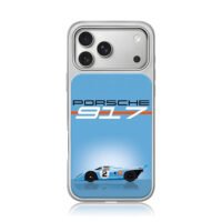 Porsche 917 Gulf vintage race car iPhone 17 Pro Max Electroplated Silver Case1