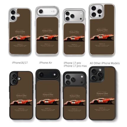 Porsche 917 Le Mans race car Piech Chris Brown Phone Case Black Electroplated Silver For Iphone 11 To 17