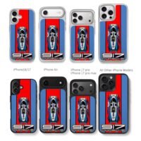 Porsche 917 Martini racing race car Chris Brown Phone Case Black Electroplated Silver For Iphone 11 To 17