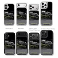 Porsche 918 Spyder speed racing art Chris Brown Phone Case Black Electroplated Silver For Iphone 11 To 17
