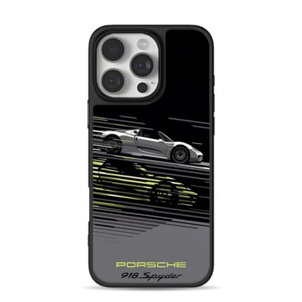 Porsche 918 Spyder speed racing art iPhone 16 Pro Max Black Case