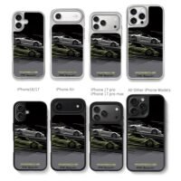 Porsche 918 Spyder speed sports art Chris Brown Phone Case Black Electroplated Silver For Iphone 11 To 17