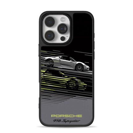 Porsche 918 Spyder speed sports art iPhone 16 Pro Max Black Case
