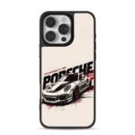 Porsche race car with red black art iPhone 16 Pro Max Black Case