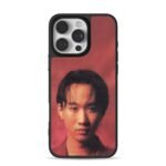 Portrait of Wong Ka Kui on dark red iPhone 16 Pro Max Black Case