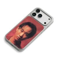 Portrait of Wong Ka Kui on dark red Phone Case for iPhone 11-17 & Samsung Galaxy S24-S26 - Image 5