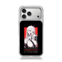 Power Chainsaw Man anime girl iPhone 17 Pro Max Electroplated Silver Case1