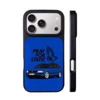 Pray for static blue VW wagon hands iPhone 17 Pro Max Black Case