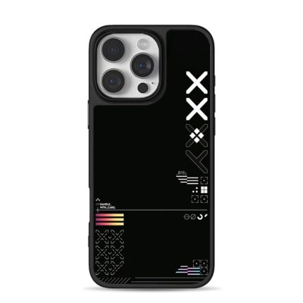 Printstream style X tech print iPhone 16 Pro Max Black Case