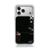 Printstream style X tech print iPhone 17 Pro Max Electroplated Silver Case1