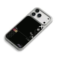 Printstream style X tech print iPhone 17 Pro Max Electroplated Silver Case2