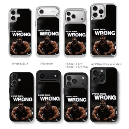 Prove them wrong gym muscle art Chris Brown Phone Case Black Electroplated Silver For Iphone 11 To 17