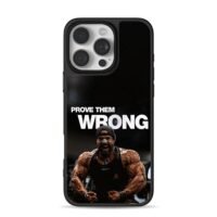Prove them wrong gym muscle art iPhone 16 Pro Max Black Case