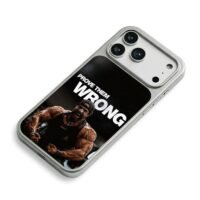Prove them wrong gym muscle art iPhone 17 Pro Max Electroplated Silver Case2