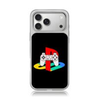 PS1 Sony classic controller logo iPhone 17 Pro Max Electroplated Silver Case1
