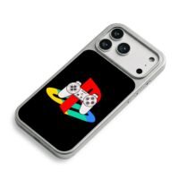 PS1 Sony classic controller logo iPhone 17 Pro Max Electroplated Silver Case2