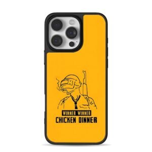 PUBG 3helmet soldier chicken dinner iPhone 16 Pro Max Black Case