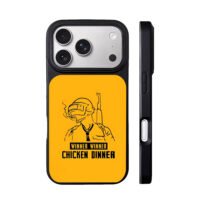 PUBG 3helmet soldier chicken dinner iPhone 17 Pro Max Black Case