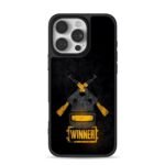 PUBG crossed rifles 3helmet winner iPhone 16 Pro Max Black Case