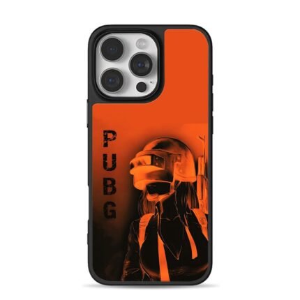 PUBG female level3 helmet art iPhone 16 Pro Max Black Case