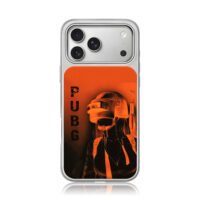 PUBG female level3 helmet art iPhone 17 Pro Max Electroplated Silver Case1