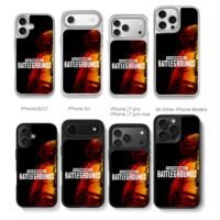 PUBG glitch art soldier graphic Chris Brown Phone Case Black Electroplated Silver For Iphone 11 To 17