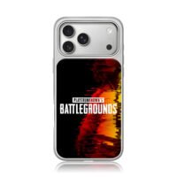 PUBG glitch art soldier graphic iPhone 17 Pro Max Electroplated Silver Case1
