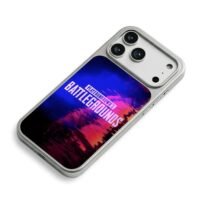 PUBG glitch neon art iPhone 17 Pro Max Electroplated Silver Case2