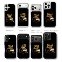 PUBG level 3 helmet 1 of 100 badge Chris Brown Phone Case Black Electroplated Silver For Iphone 11 To 17