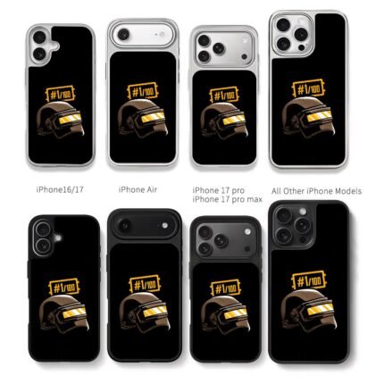 PUBG level 3 helmet 1 of 100 badge Chris Brown Phone Case Black Electroplated Silver For Iphone 11 To 17