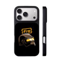 PUBG level 3 helmet 1 of 100 badge iPhone 17 Pro Max Black Case