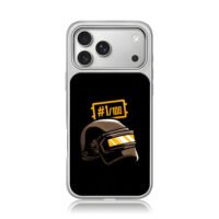 PUBG level 3 helmet 1 of 100 badge iPhone 17 Pro Max Electroplated Silver Case1