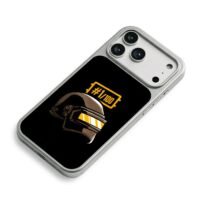 PUBG level 3 helmet 1 of 100 badge iPhone 17 Pro Max Electroplated Silver Case2