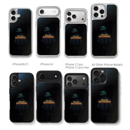 PUBG level 3 helmet soldier logo Chris Brown Phone Case Black Electroplated Silver For Iphone 11 To 17