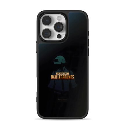 PUBG level 3 helmet soldier logo iPhone 16 Pro Max Black Case