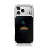 PUBG level 3 helmet soldier logo iPhone 17 Pro Max Electroplated Silver Case1