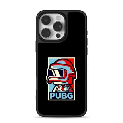 PUBG level 3 helmet soldier poster iPhone 16 Pro Max Black Case