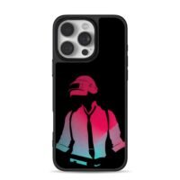 PUBG level 3 helmet suit man art iPhone 16 Pro Max Black Case