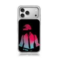 PUBG level 3 helmet suit man art iPhone 17 Pro Max Electroplated Silver Case1