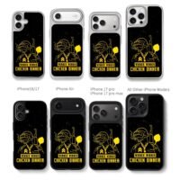 PUBG level3 helmet WWCD pan gun Chris Brown Phone Case Black Electroplated Silver For Iphone 11 To 17