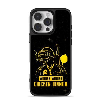 PUBG level3 helmet WWCD pan gun iPhone 16 Pro Max Black Case
