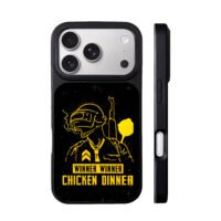 PUBG level3 helmet WWCD pan gun iPhone 17 Pro Max Black Case