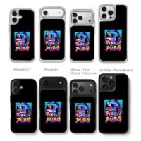 PUBG neon helmeted soldier with gun Chris Brown Phone Case Black Electroplated Silver For Iphone 11 To 17