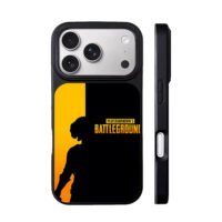 PUBG soldier silhouette game logo iPhone 17 Pro Max Black Case